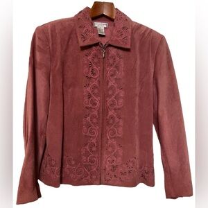 Draper’s & Damon’s Petites, Light Pink Leather Jacket, Size PL